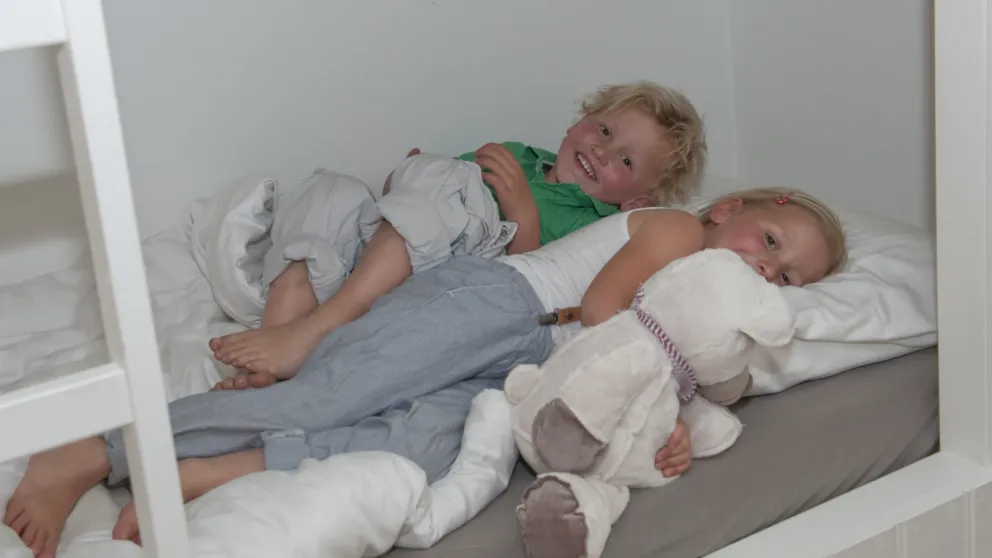 Stapelbedstee met kids in de Meidoorn