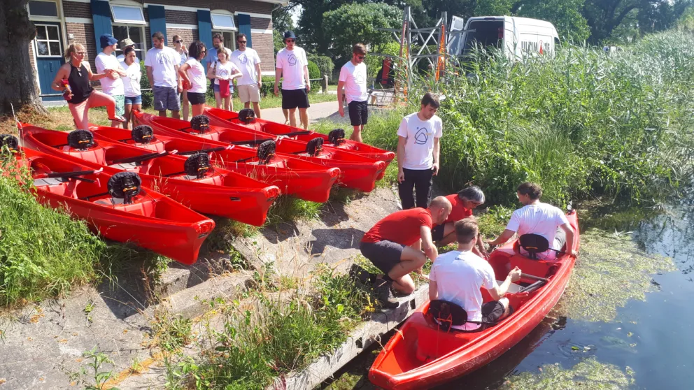 Kanovaren op Overijssels kanaal Maathoeve